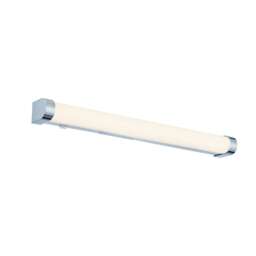 Moda Bathroom Wall 1 Light IP44 15W White Ribbed & Chrome Effect