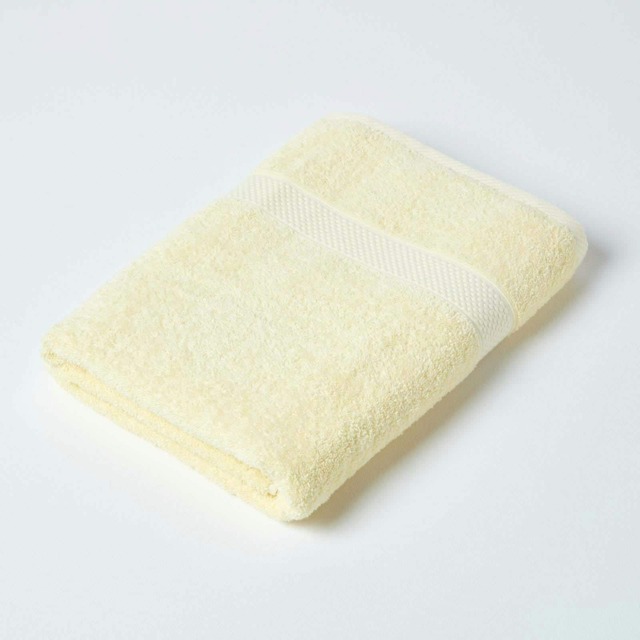 Homescapes Turkish Cotton Bath Towel - Yellow Yellow Bath towel