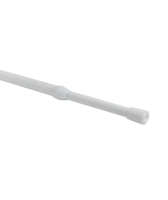 White Extendable Curtain Tension Rod 150 - 200cm White White