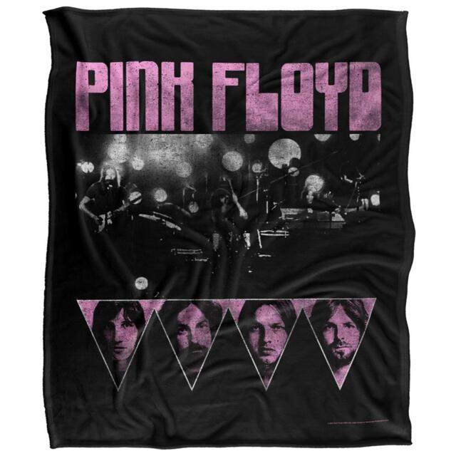Pink Floyd Silky Heads Supersoft Blanket Black Black/Pink One Size 1