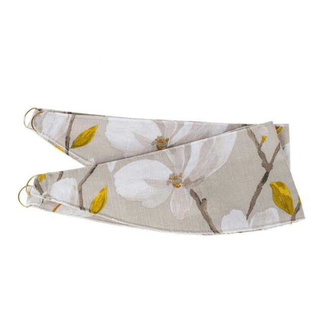 Homescapes Yellow Anita Floral Tie Back Pair Yellow Yellow