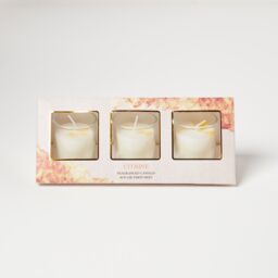 Homescapes Yellow Citrine Summer Garden Crystal Scented Candle Set – Pack of 3