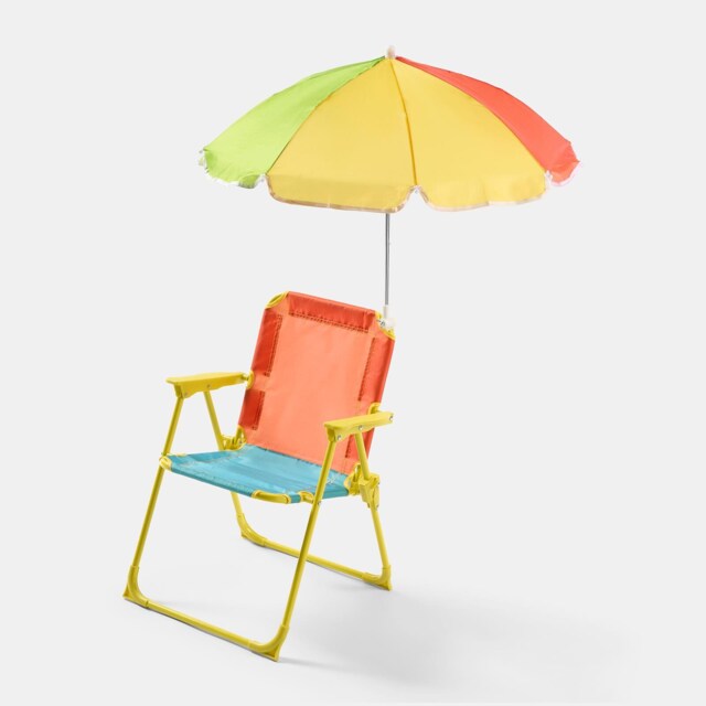 OHS Kids Camping Chair Parasol Set Picnic Outdoor Folding Seat Multi