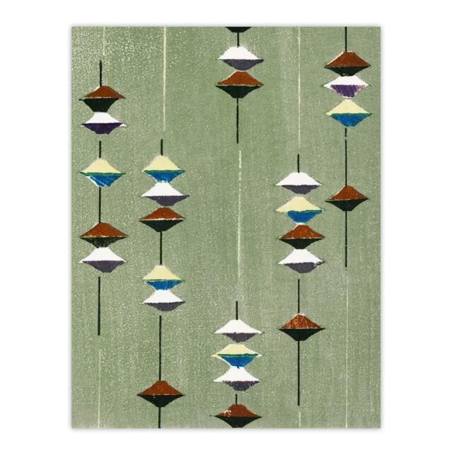 "Vintage Textile Pattern Japanese Wall Art Print Furuya Korin 18x24"""