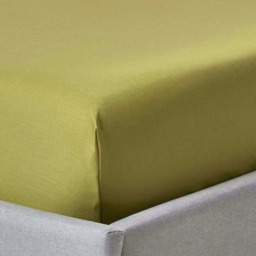 Homescapes Olive Green Egyptian Cotton Fitted Sheet 1000 Thread Count, Single Green Single
