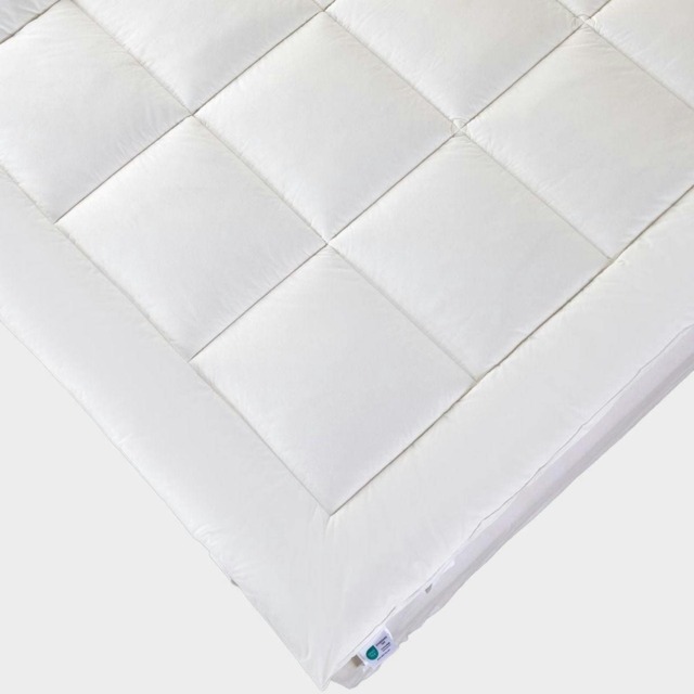 Homescapes Premium Wool Mattress Topper - Deep Fitting Comfort White