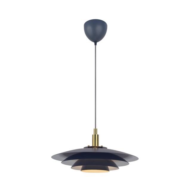 Nordlux Bretagne Indoor Pendant Light Grey Metal G9 Layered Shades - Mains Powered, IP20