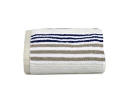 Merlin Striped Hand Towel - Navy/Grey