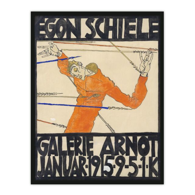 "Galerie Arnot 1915 Exhibition Poster Wall Art Print Egon Schiele 24x32"""
