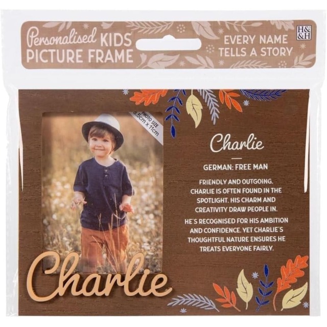 History & Heraldry Pre-Personalised Kids Wooden Picture Frame - Charlie