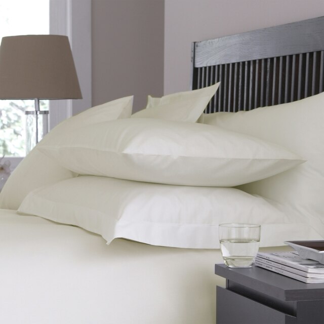 Martex Percale Classic Pillowcases Ivory Cream Ivory
