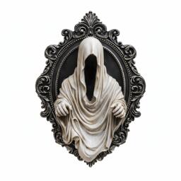 Ghost Wall Plaque Gothic Style Screaming Reaper Ornament