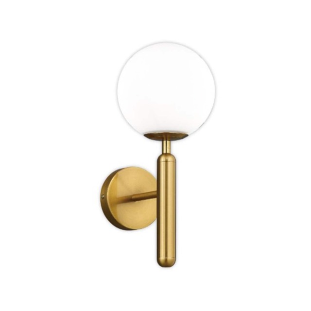 LED Wall Light Indoor Modern E27 Wall Sconce with Globe Glass Ball Gold