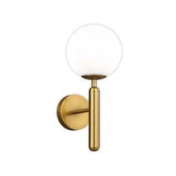 LED Wall Light Indoor Modern E27 Wall Sconce with Globe Glass Ball Gold