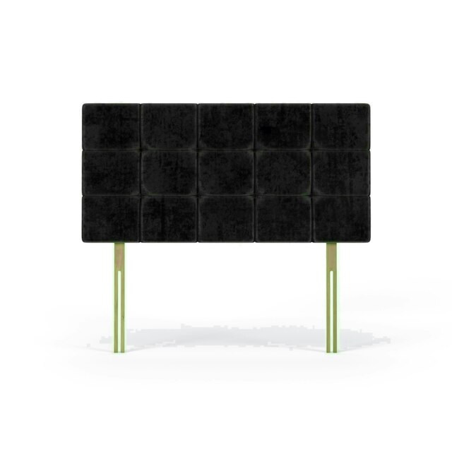 Valencia Black Naples Velvet Headboard Super King Multi