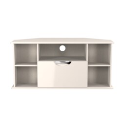 Holborn Corner TV Stand in Kashmir Gloss & Kashmir (Ready Assembled) Cream Kashmir Gloss & Kashmir