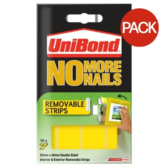UniBond No More Nails Frame Hangers (Pack of 10) - Yellow - One Size