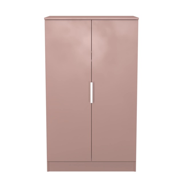 Dover 2 Door Midi Wardrobe in Kobe Pink (Ready Assembled) Pink Kobe Pink