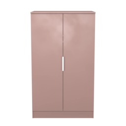 Dover 2 Door Midi Wardrobe in Kobe Pink (Ready Assembled) Pink Kobe Pink