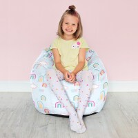rucomfy Rainbow Sky Kids Bean Bag Chair - Indoor Seating for Children