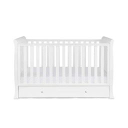 Ickle Bubba Snowdon Classic Cot Bed White - Fibre Mattress