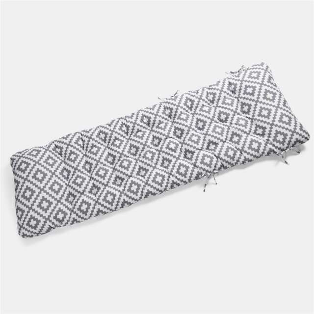 OHS Geometric Gravity Chair Seat Cushion Outdoor Garden Water Resistant Grey 1