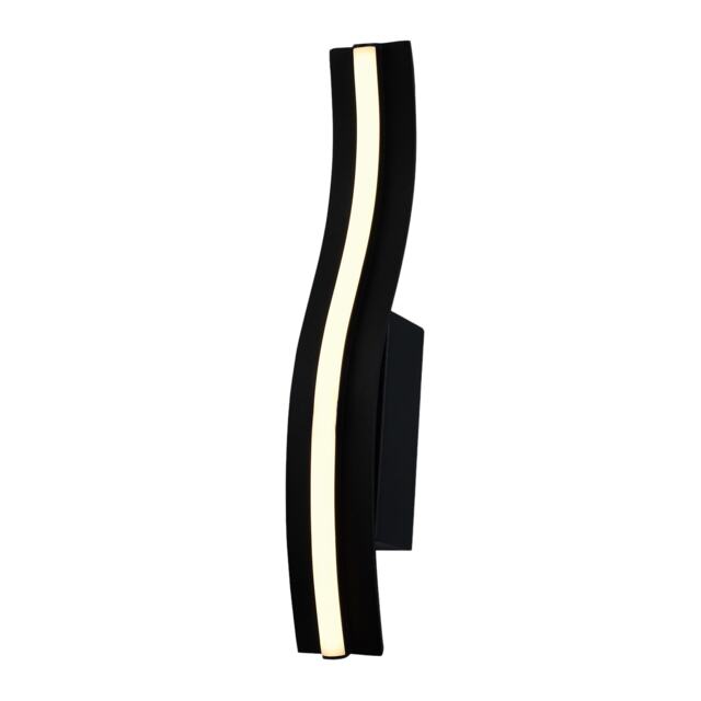 LED Stick Style Modern Feature Wall Light Fitting in Matte Sand Black