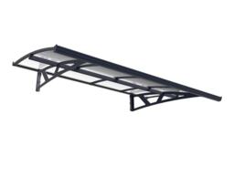 Patio Cover Amsterdam Door Awning Canopy 2230 Clear - Acrylic - L223.5 x W139 x H33 cm - Grey Grey
