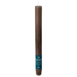 Spaas Pack of 12 Rustic Unscented Dinner Candles 25cm - Dark Brown Brown One Size 1