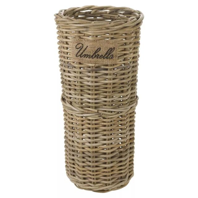 Kubu Rattan Wicker Umbrella Stand & Storage Basket Holder