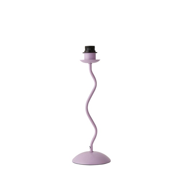 ValueLights Wiggle Pale Purple Metal Table Lamp Base Purple