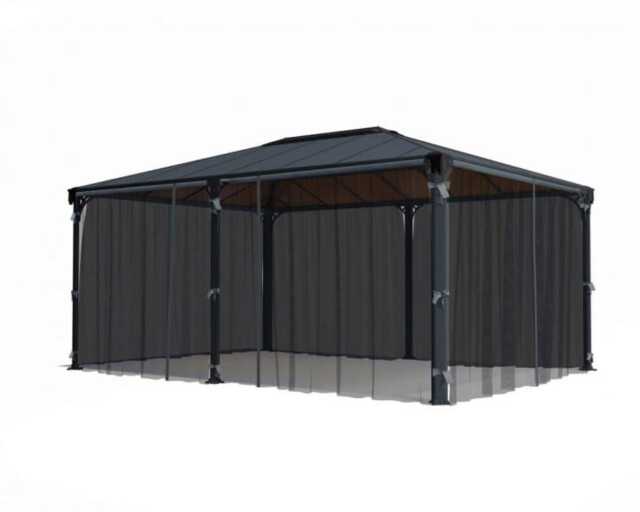 Net Curtain set for Rectangle Gazebo 4000 - 5000 - L465 x W465 x H217 cm (Gazebo Not Included)