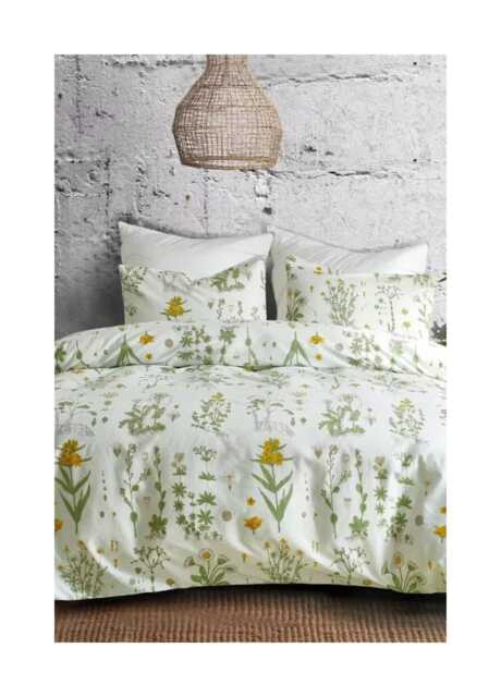 Ezysleep Meadow Flower Printed Duvet Set - Luxurious Duvet Cover And Pillowcases Multi Green
