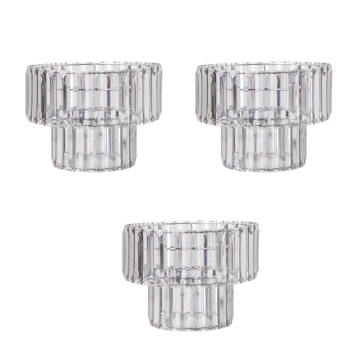 2 Tiered Smokey Grey Easy Fit Pendant Shade Clear 3 - Grey 3 Pack 3