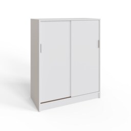 Leighton Sliding Door Shoe Cabinet White White