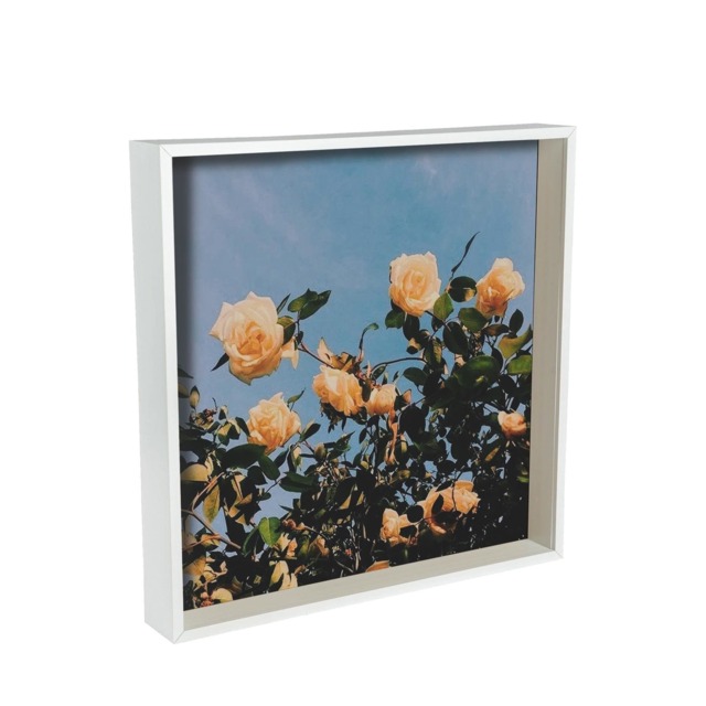 "Nicola Spring 3D Deep Box Photo Frame - 16 x 16"" - White"