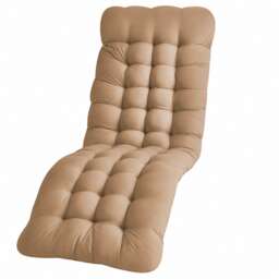 Groundlevel Extra Thick Soft Fill Full Length Garden Lounge Recliner Chair Cushion - Cushion Only Brown Mocha