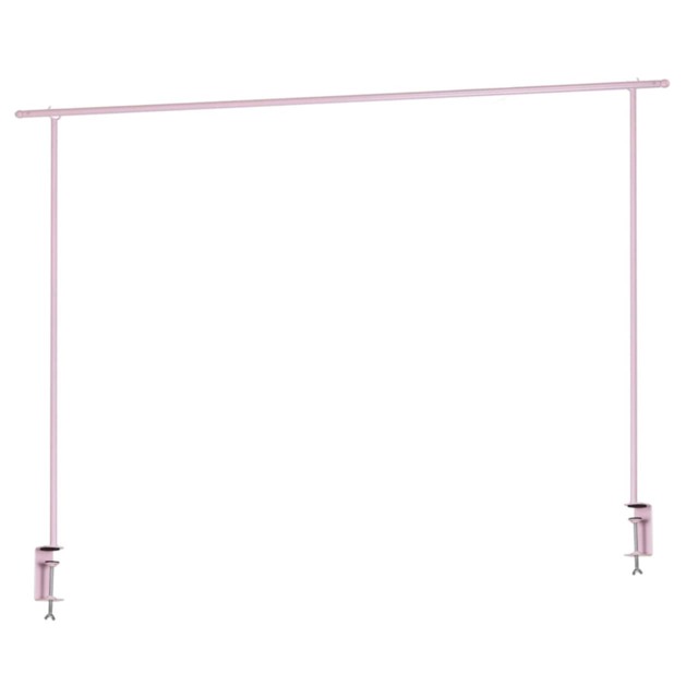 Metal Hanging Over table Display Rod with Clamp Pink 1