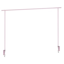 Metal Hanging Over table Display Rod with Clamp Pink 1