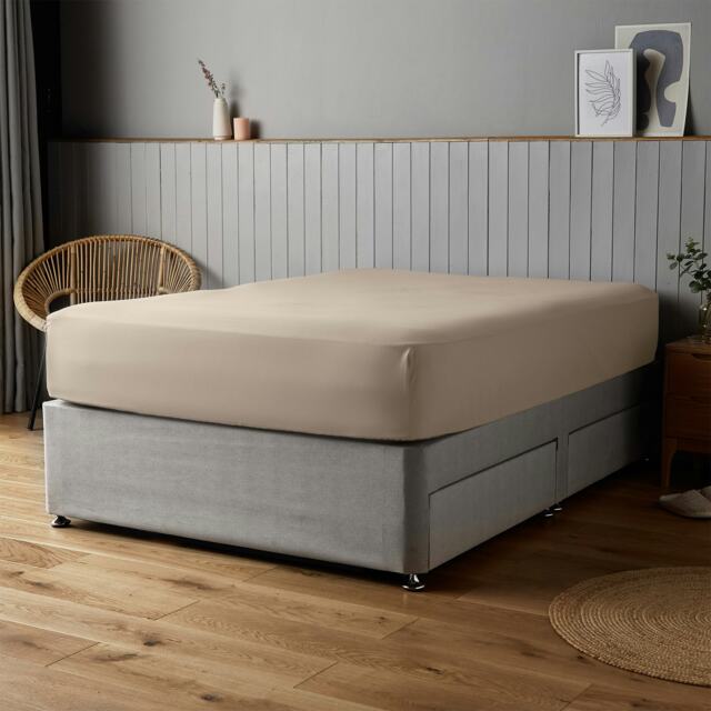 Silentnight Supersoft Fitted Sheet Cream Natural Double
