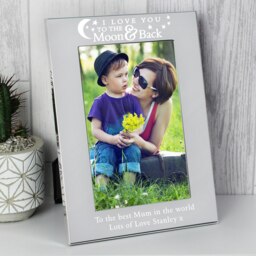 Personalised To the Moon and Back... 6x4 Silver Photo Frame Silver One Size