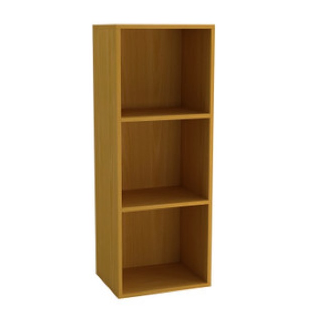 Wooden Bookcase Shelving Display Storage Shelf Unit Wood Shelves Multi Beach - 3 Shelf 1
