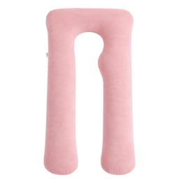 Nicola Spring Pregnancy Pillow with Storage Bag - 52 inch Pink Pink One Size