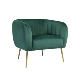 Matilda Velvet Fabric Accent Chair - Green