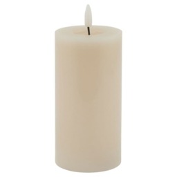 Luxe Collection Melt Effect LED Candle - Wax - L8 x W8 x H15 cm - Taupe Brown Brown