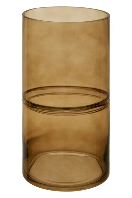 Interiors by Premier Large vase, Textured Vase For Artificial Flowers, Versatile Glass Vase, Durable Vase To Display Flowers Brown