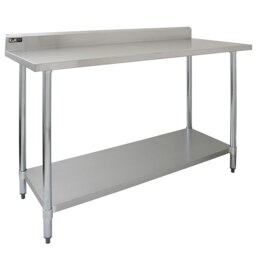Commercial Stainless Steel Catering Table - 5ft Wide Silver