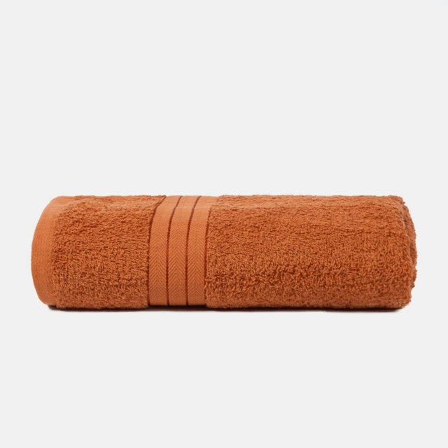 OHS Luxury 100% Cotton 500GSM Bathroom Bath Towel, 70x115cm - Burnt Orange