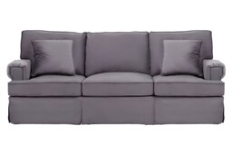 Ralph Three Seat Grey Velvet Sofa