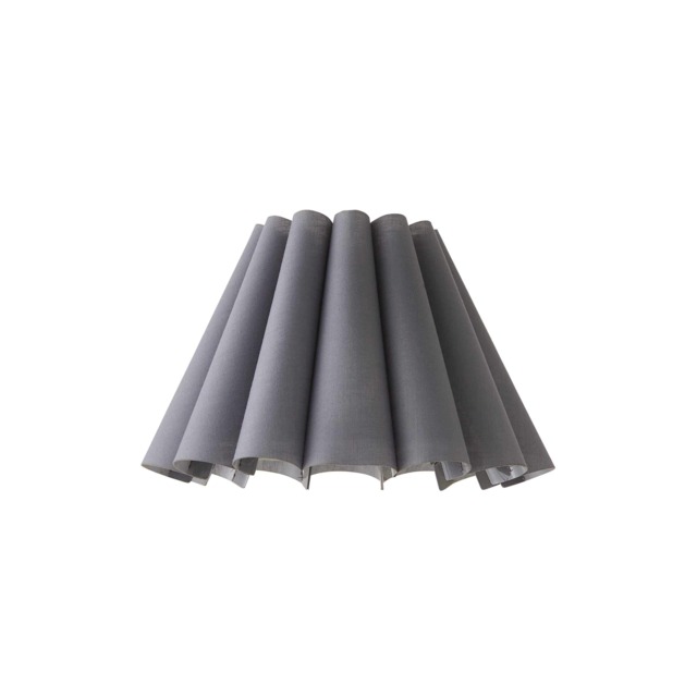 ValueLights Lauren Grey Pleat Scallop Edge Taper Ceiling Shade and Bulb